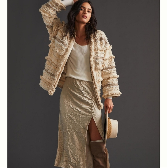 Anthropology Anthropologie Dolan Fringe Bobo Jacket Large - Picture 3 of 11